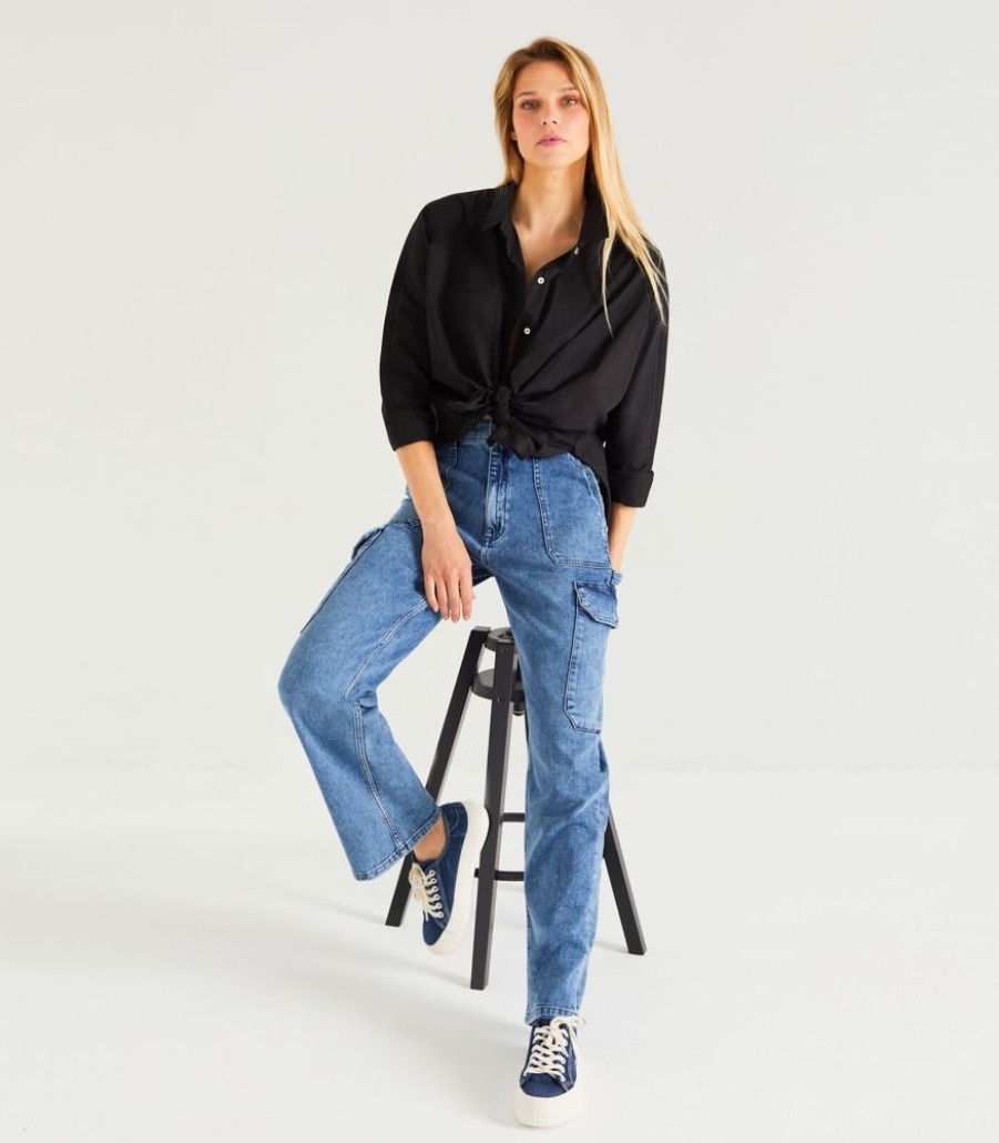 Femmes Reiko Jeans Jeans | Jean Cargo Battle Cargo