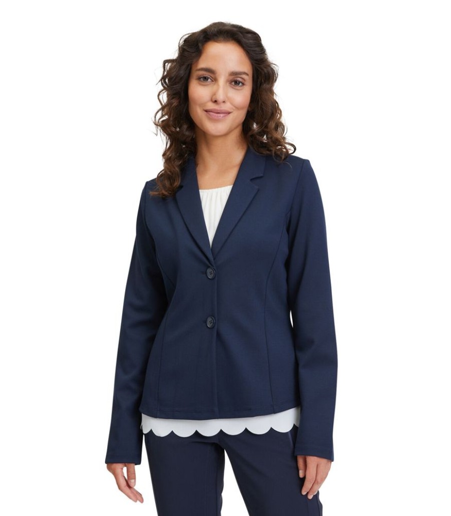 Femmes Betty Barclay Maatpakken & Blazers | Jersey Vest Met Knopen