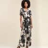 Femmes La Fée Maraboutée Jumpsuits | Volledige Combinatie Van Ecovero ™ Eco -Responsible Viscose Met Groenteprint