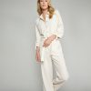 Femmes Marie Méro Jumpsuits | Ecru Jumpsuit Met Gouden Knoopaccenten