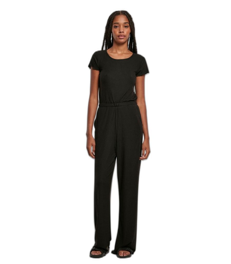 Femmes Urban Classics Jumpsuits | Damesjumpsuit Met Brede Ribbels Gt