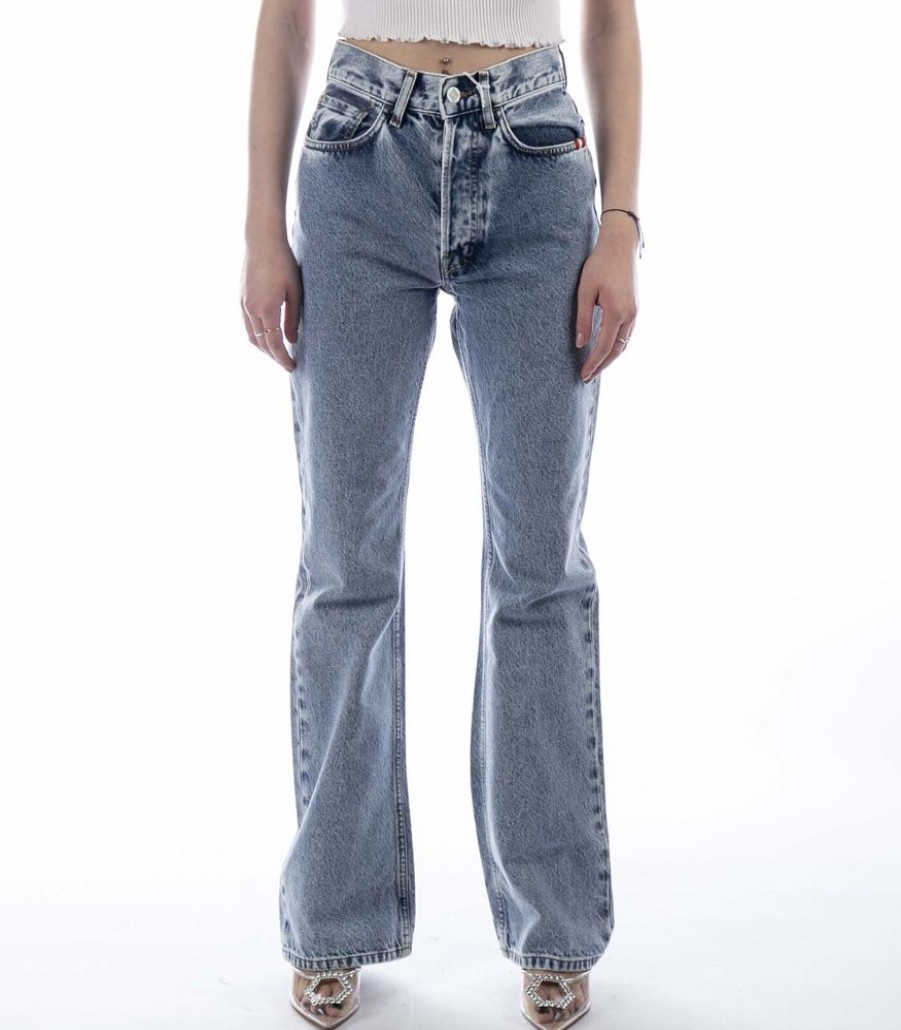 Femmes AMISH Jeans | Jeans Amish Kendall Denim Real Stone Lichtblauw