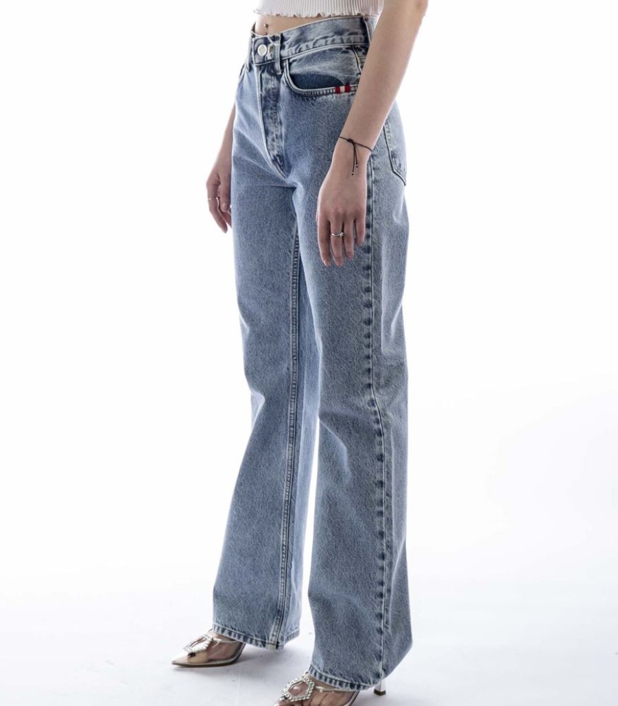 Femmes AMISH Jeans | Jeans Amish Kendall Denim Real Stone Lichtblauw