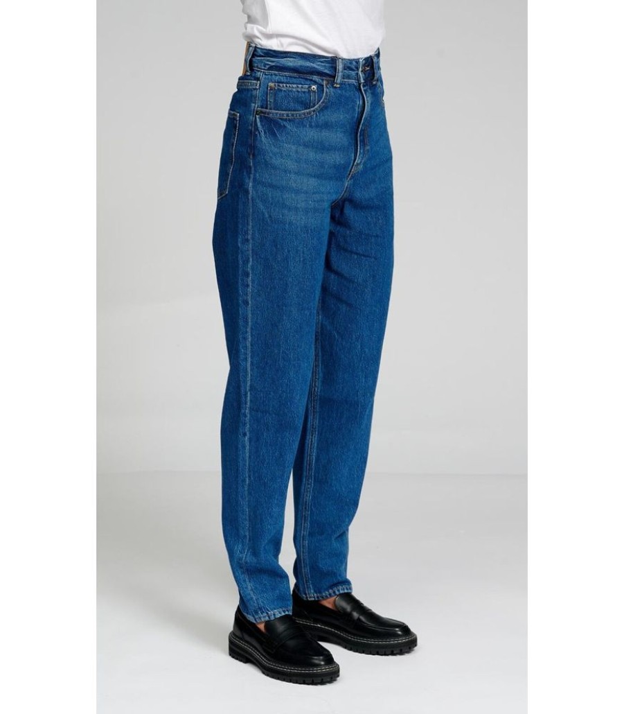 Femmes TeeShoppen Jeans | De Originele Performance Mom Jeans - Medium Blauwe Denim