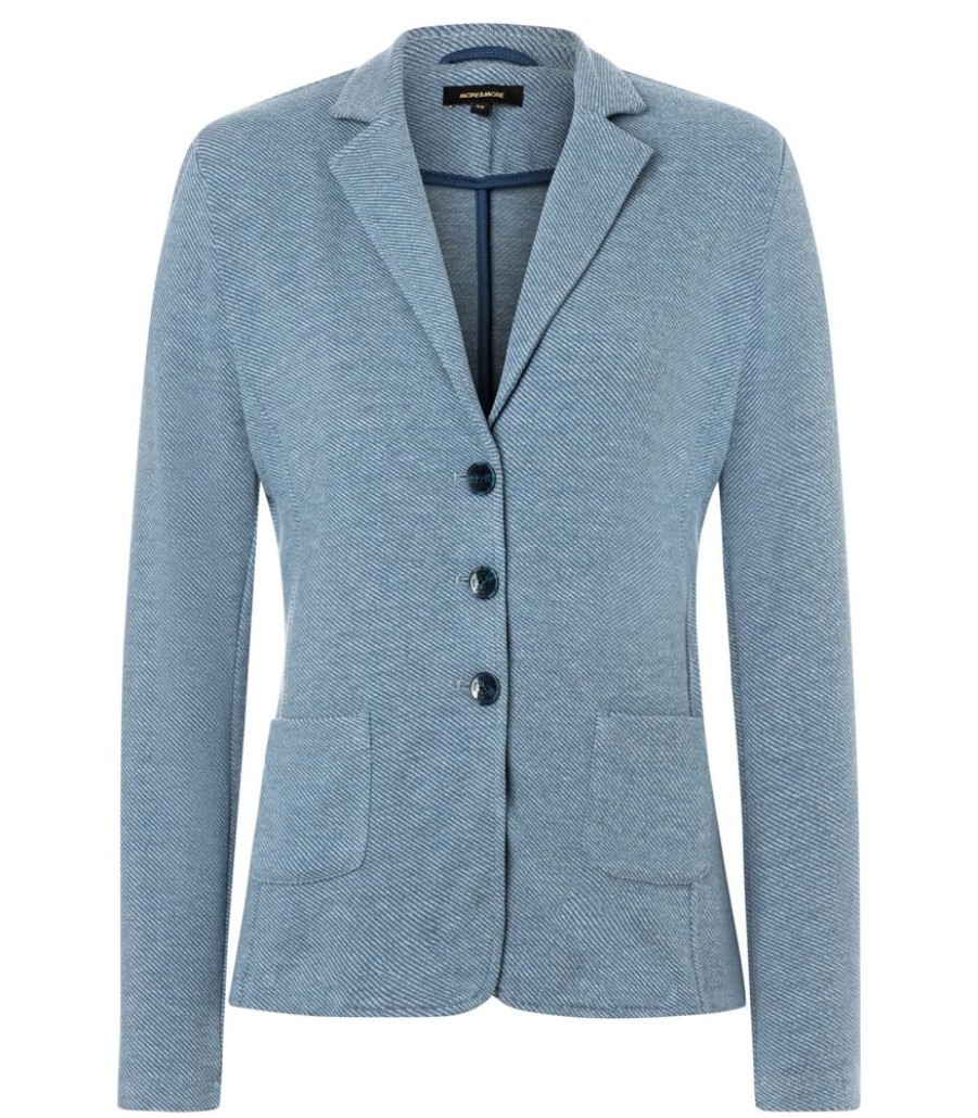 Femmes MORE & MORE Maatpakken & Blazers | Licht Getailleerde Jersey Blazer