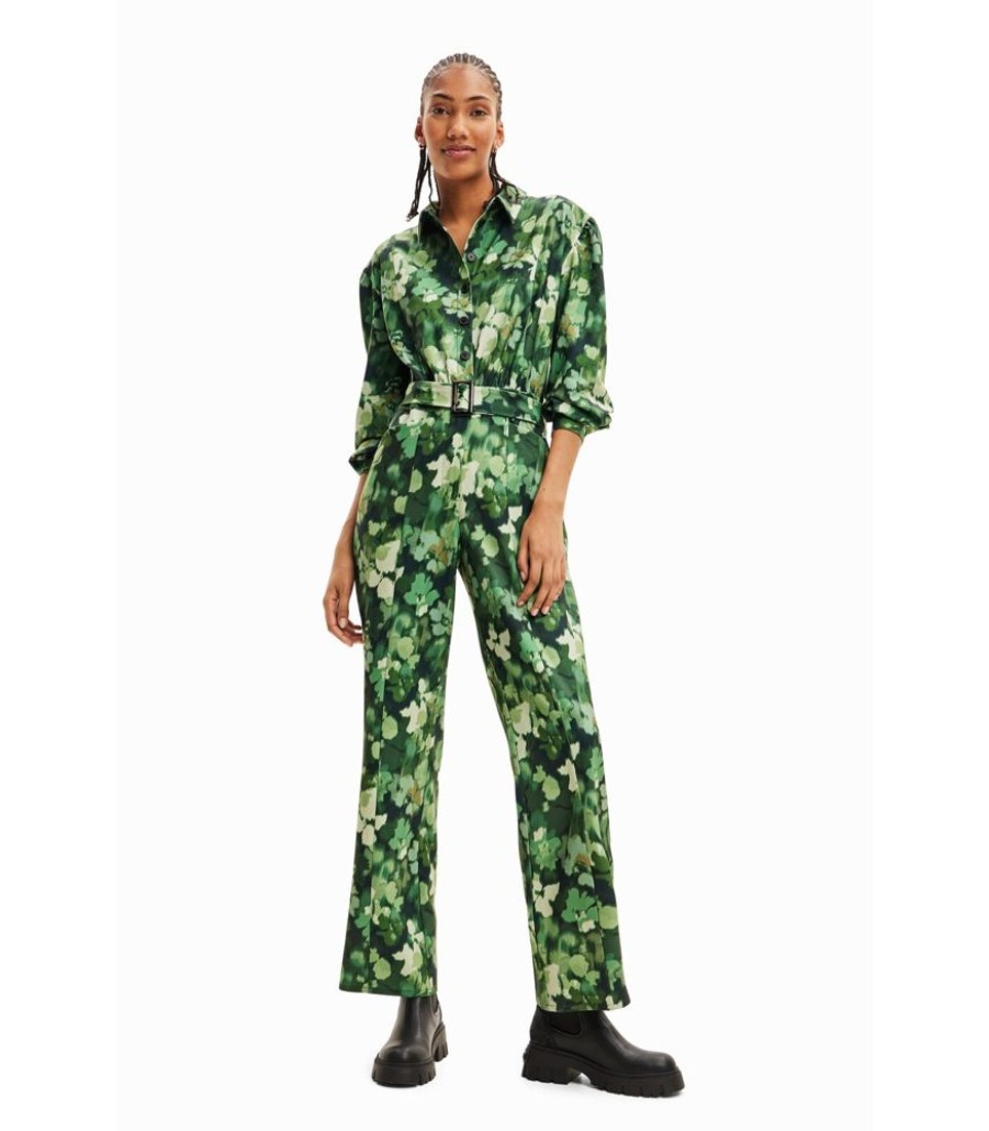 Femmes Desigual Jumpsuits | Camouflage Overall Voor Dames