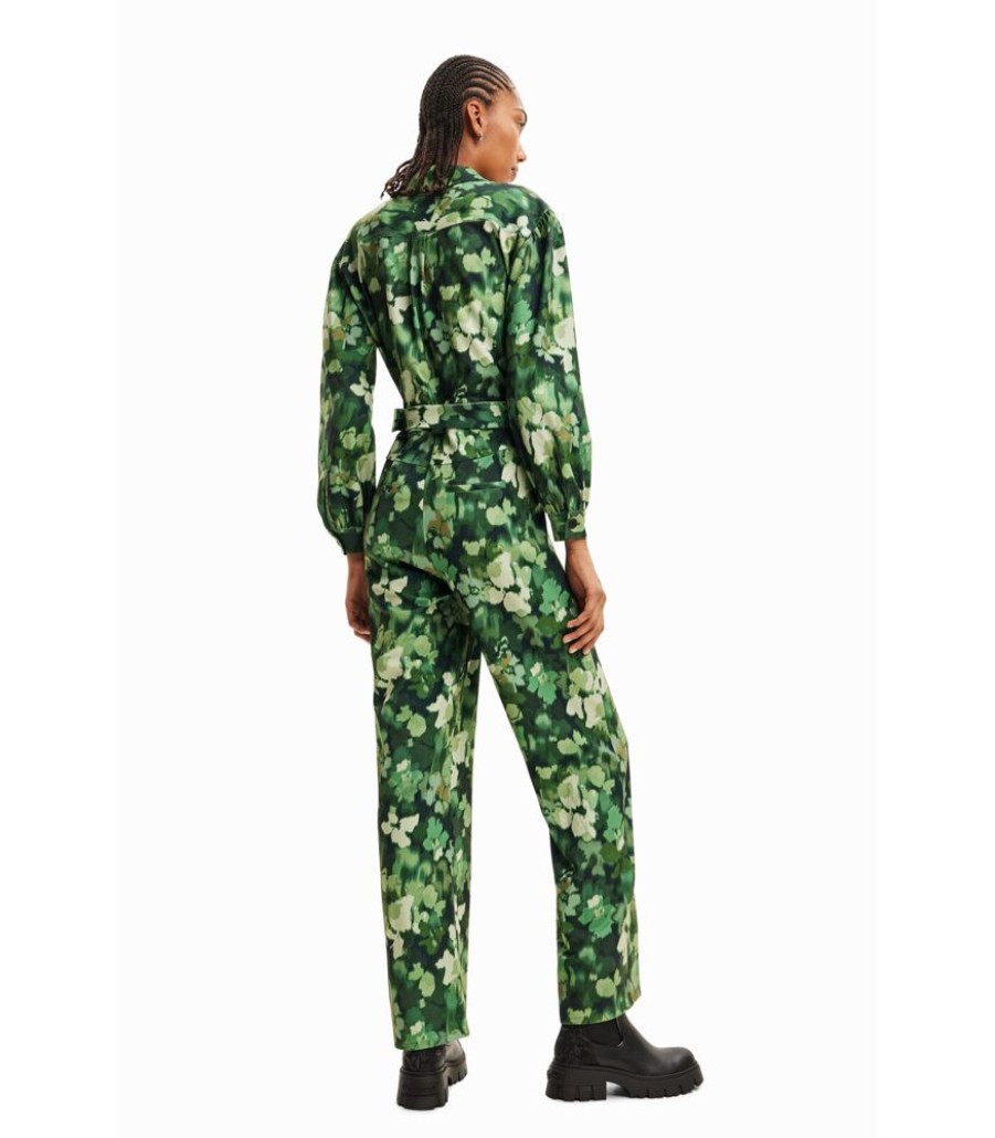 Femmes Desigual Jumpsuits | Camouflage Overall Voor Dames