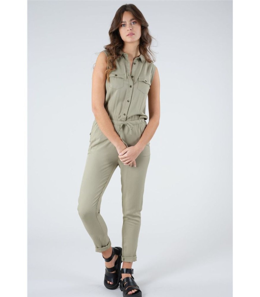 Femmes Deeluxe Jumpsuits | Combinaison Pantalon Couleur Unie