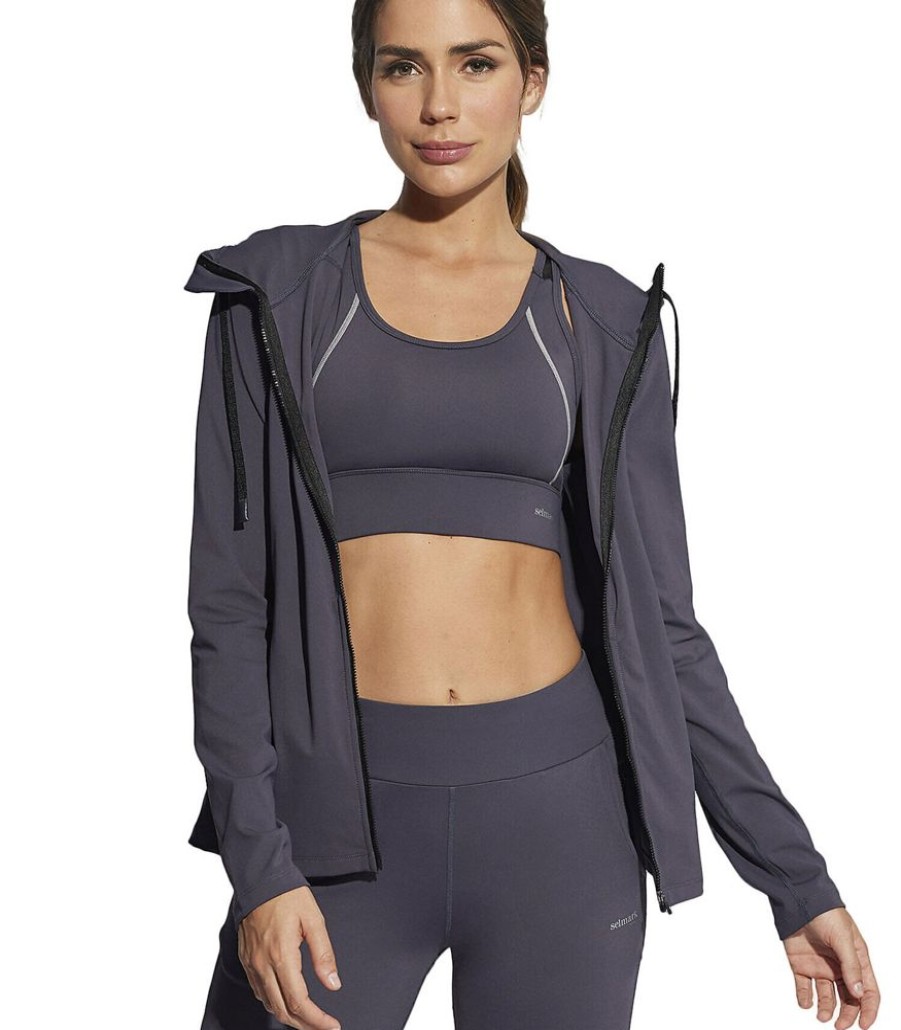 Femmes SELMARK Sportkledij | Zip-Up Sportjack Met Capuchon Tech St5