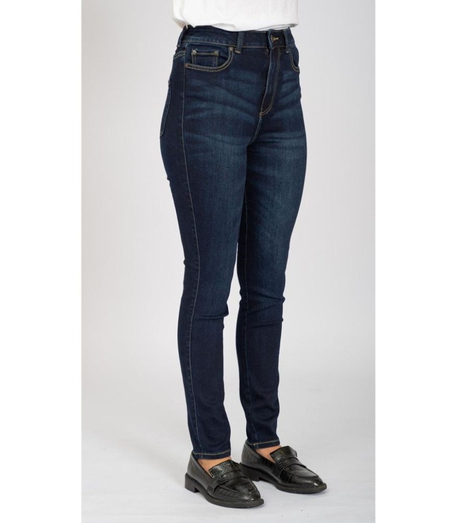 Femmes TeeShoppen Jeans | De Originele Performance Skinny Jeans - Donkerblauwe Denim