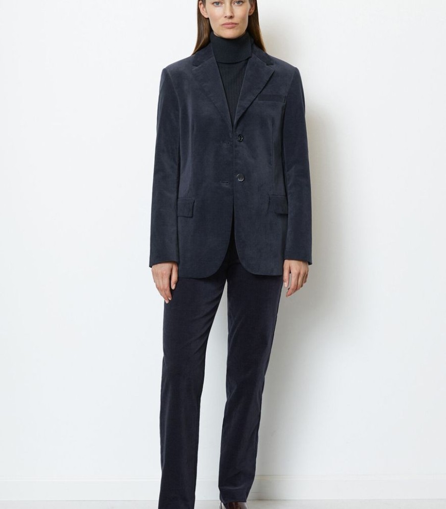 Femmes Marc O'Polo Maatpakken & Blazers | Fluwelen Getailleerde Blazer