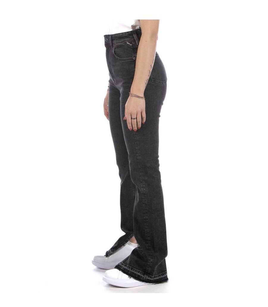 Femmes Replay Jeans | Jeans Replay Sharljn Slim Flare Zwart