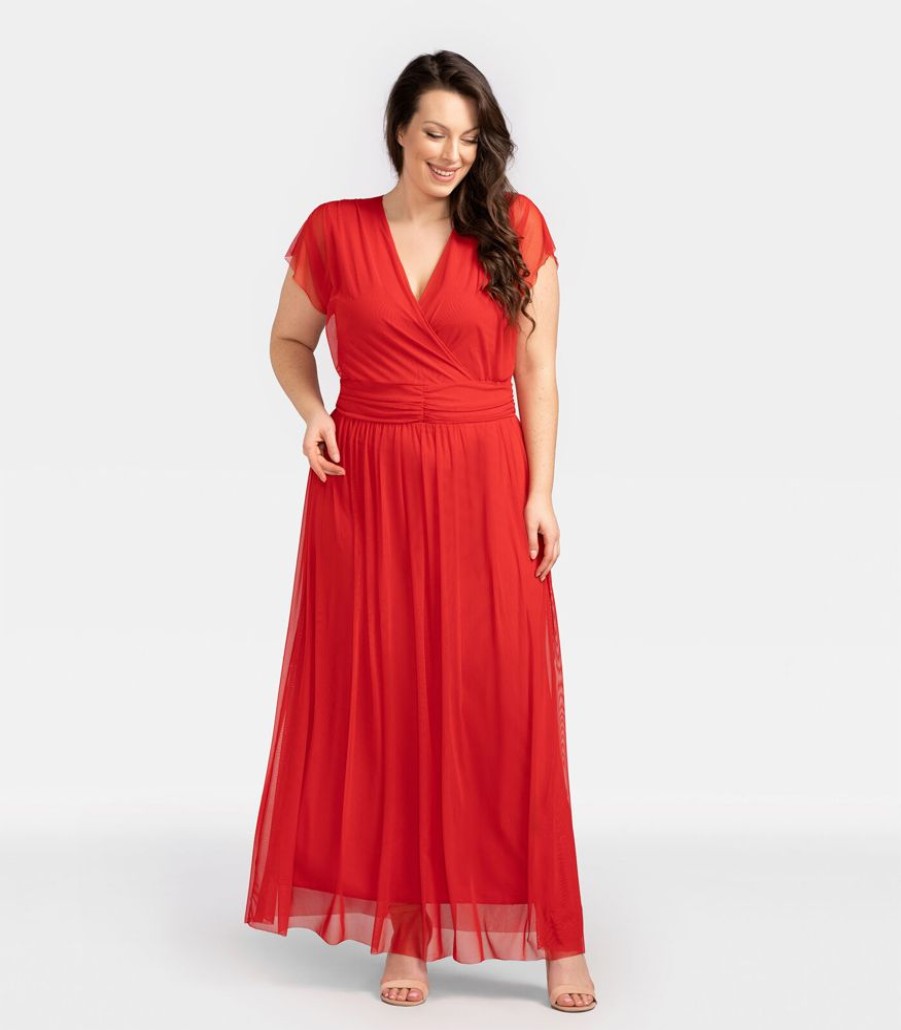 Femmes Karko Jurken | Exclusieve Lange Plus Size Tule Jurk Manuela