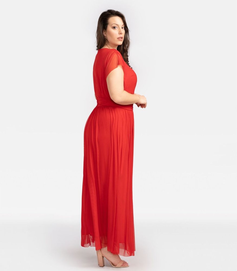 Femmes Karko Jurken | Exclusieve Lange Plus Size Tule Jurk Manuela