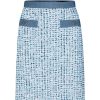 Femmes Bleu d'Azur Rokken | Chique Tweed Rok Laina