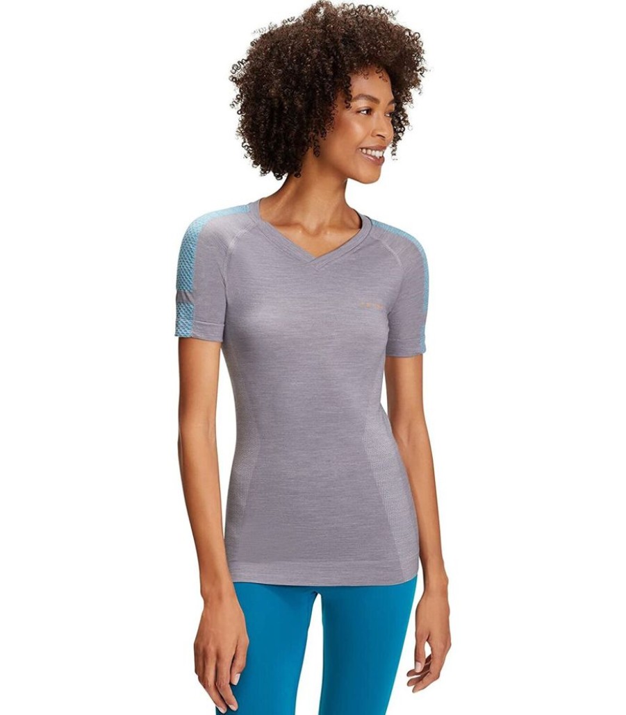 Femmes FALKE Sportkledij | Dames-T-Shirt Met Korte Mouwen Wool-Tech Light