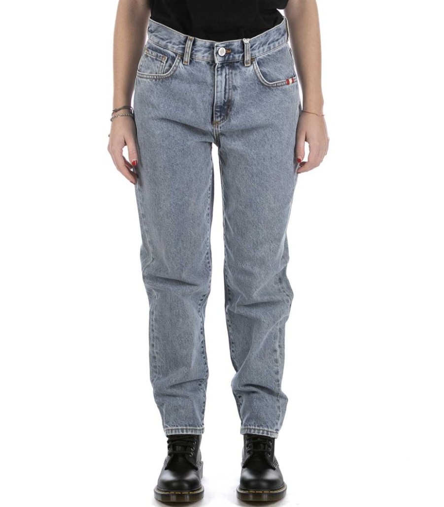 Femmes AMISH Jeans | Jeans Amish Lizzie Denim Real Stone Lichtblauw