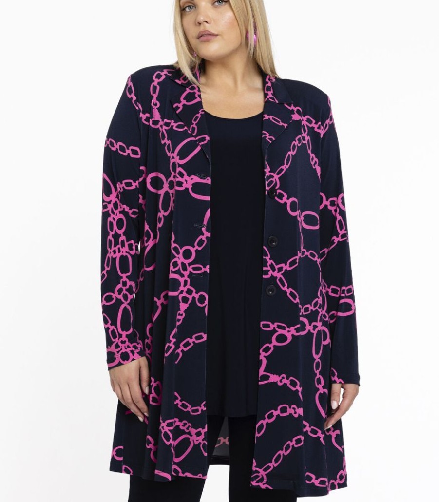 Femmes Yoek Maatpakken & Blazers | Blazer Met Ketting Print