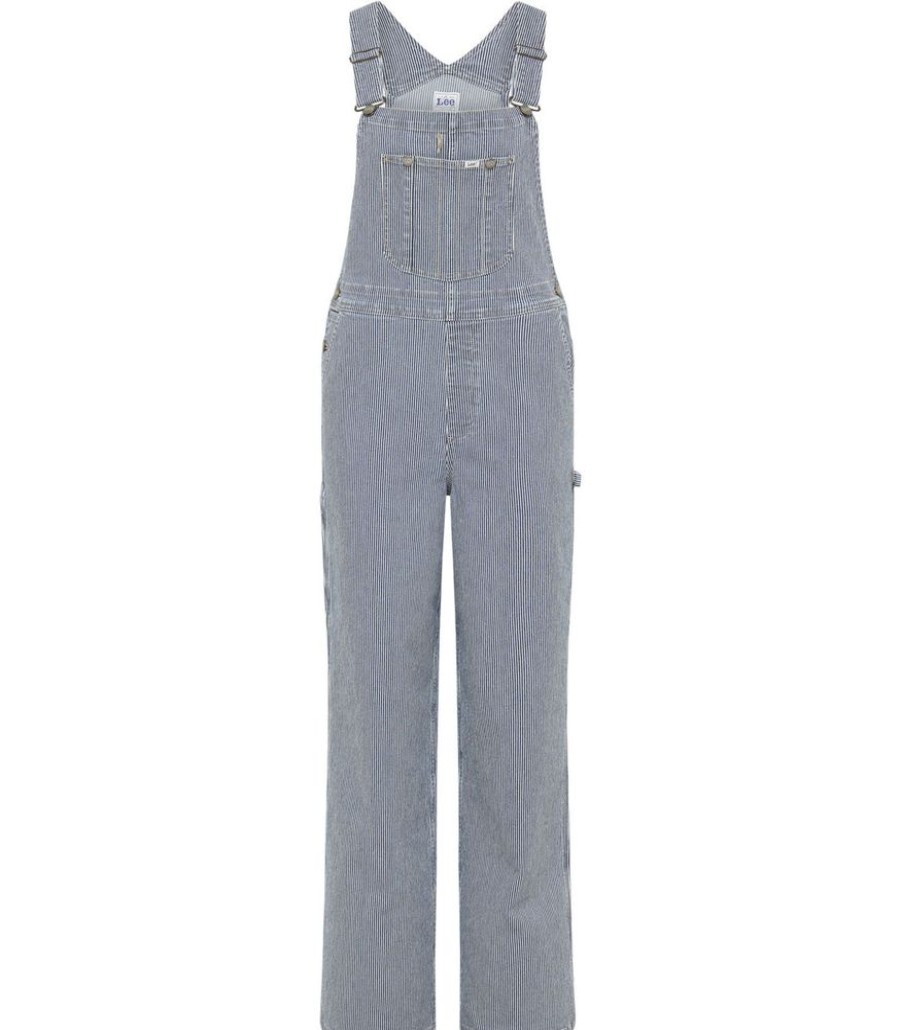 Femmes Lee Jumpsuits | Losvallende Gestreepte Damesoverall Bib