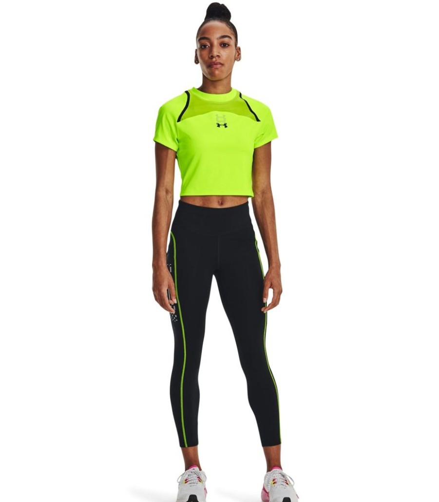 Femmes Under Armour Sportkledij | Dames Crop Top Run Anywhere