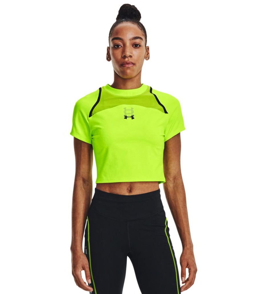 Femmes Under Armour Sportkledij | Dames Crop Top Run Anywhere