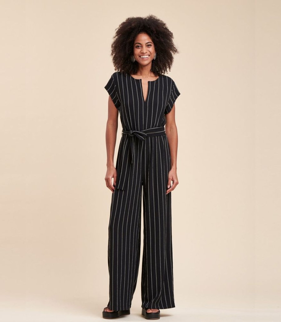 Femmes La Fée Maraboutée Jumpsuits | Gestreepte Trui -Combinatie