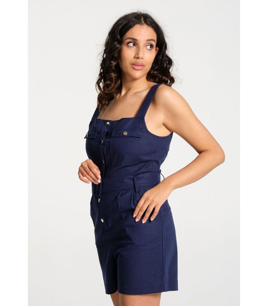 Femmes J&JOY Jumpsuits | Combi-Short In Brettelles Met Riem