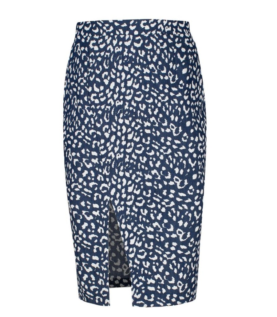 Femmes Conquista Rokken | Gabardine Kokerrok Met Print