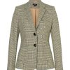 Femmes MORE & MORE Maatpakken & Blazers | Getailleerde Blazer Met Pied-De-Poule Motief