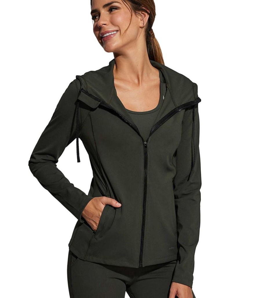 Femmes SELMARK Sportkledij | Zip-Up Sportjack Met Capuchon Tech St5