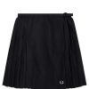 Femmes Fred Perry Rokken | Fredperry Fp Geplooide Tennis Rok Zwart