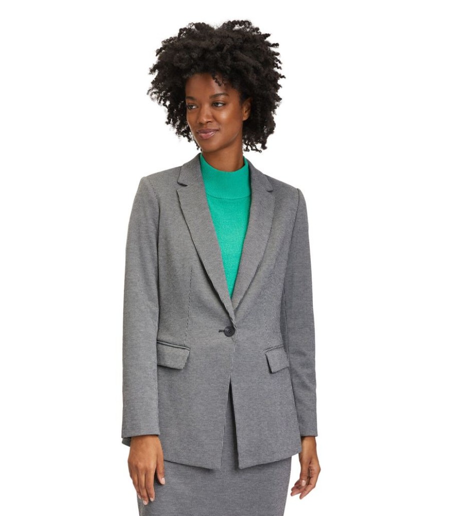 Femmes Betty & Co Maatpakken & Blazers | Lange Blazer Met Motief