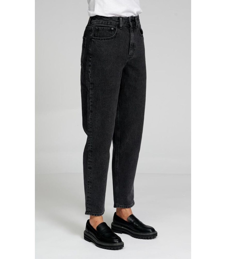 Femmes TeeShoppen Jeans | De Originele Performance Mom Jeans - Gewassen Zwarte Denim