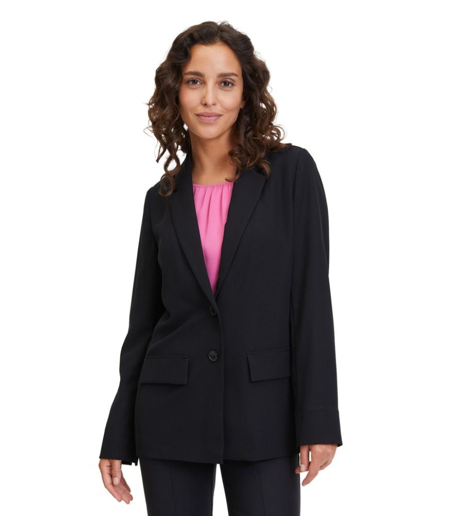 Femmes Betty Barclay Maatpakken & Blazers | Lange Blazer Met Reverskraag