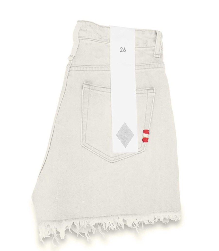 Femmes AMISH Jeans | Jeans Amish Short Ivy Amish Bull Crinckle