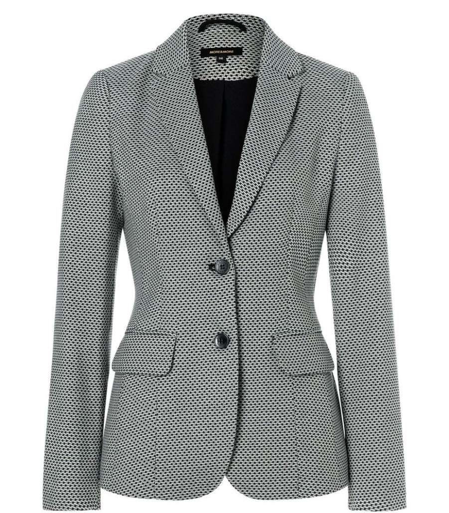 Femmes MORE & MORE Maatpakken & Blazers | Blazer Met Grafisch Minipatroon