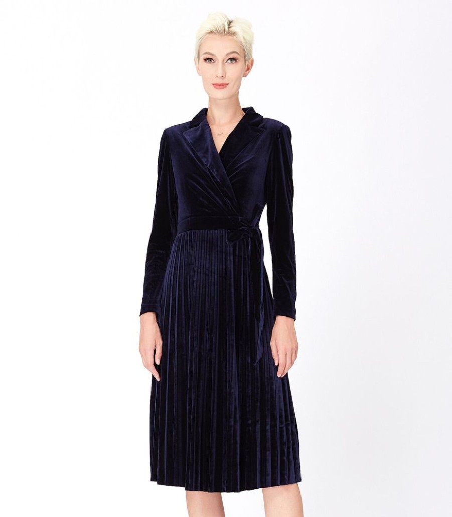 Femmes Smart & Joy Jurken | Velvet Wrap Effect -Jurk