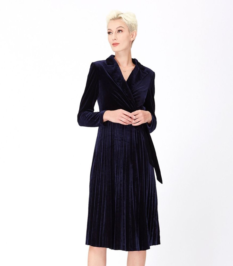 Femmes Smart & Joy Jurken | Velvet Wrap Effect -Jurk