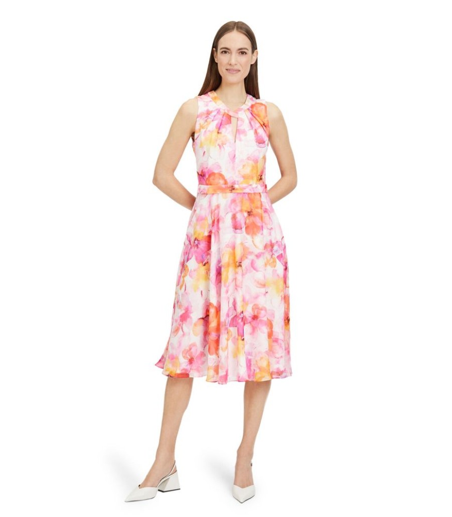 Femmes Vera Mont Jurken | Chiffon Jurk Met Print