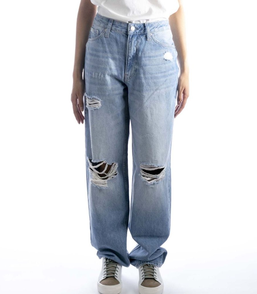 Femmes Calvin Klein Jeans | Jeans 90S Recht Blauw