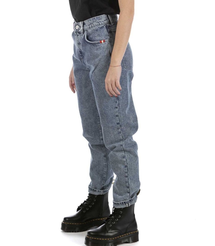 Femmes AMISH Jeans | Jeans Amish Lizzie Denim Echt Steenblauw