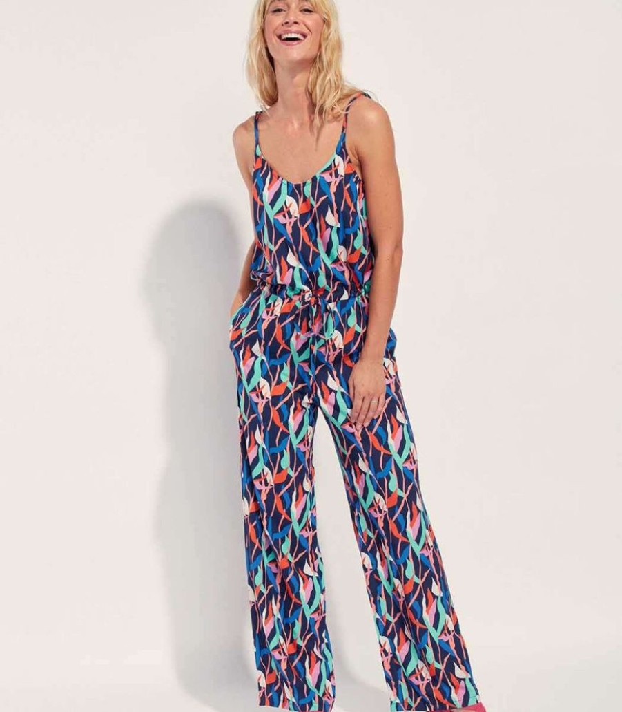 Femmes La Fiancée Jumpsuits | Xilomen Ecovero Broekpak Met Bandjes