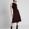 Femmes Trucco Rokken | Gebreide Midi Rok Middel Rood