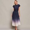 Femmes Mart Visser Rokken | Louie Plisse Rok Navy / Off White