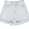 Femmes AMISH Jeans | Jeans Amish Short Ivy Amish Denim Sun Bleach