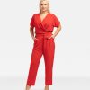 Femmes Karko Jumpsuits | Elegante Jumpsuit Met Envelop Farida Halslijn