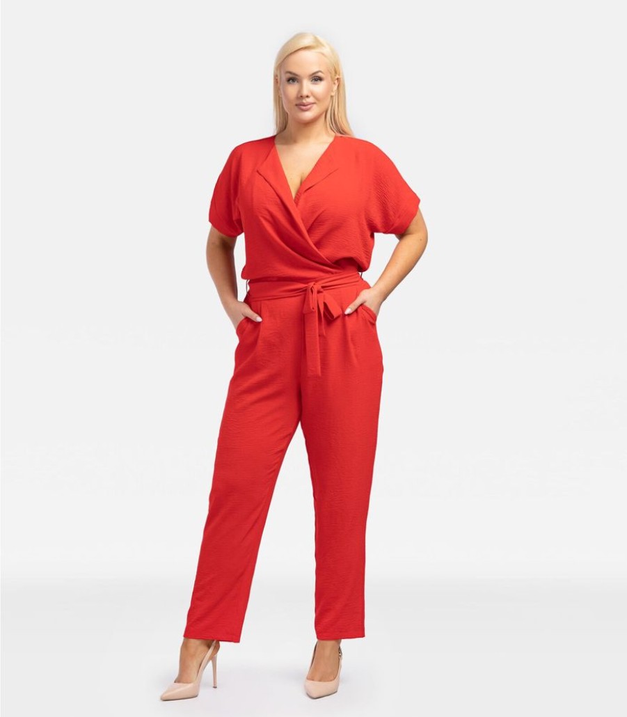 Femmes Karko Jumpsuits | Elegante Jumpsuit Met Envelop Farida Halslijn