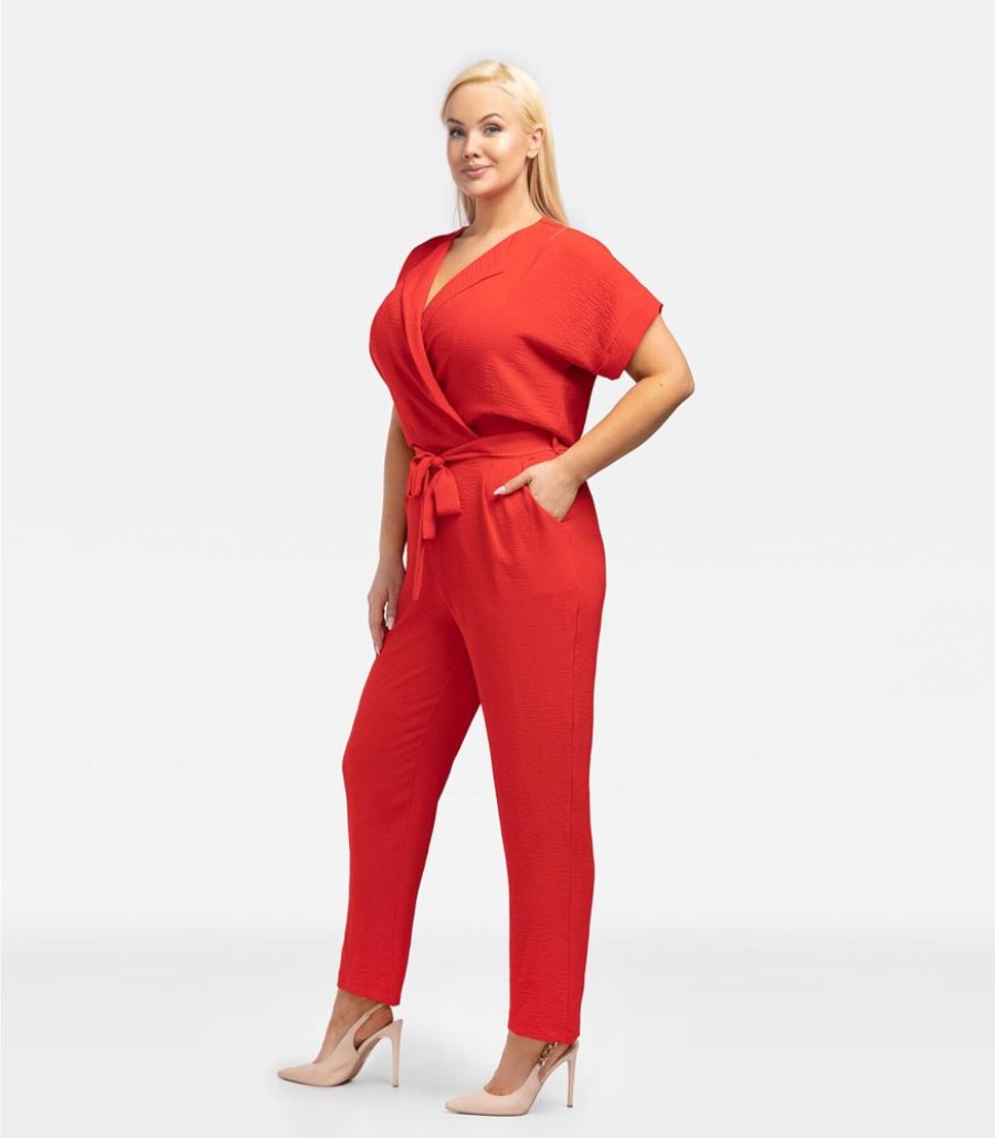 Femmes Karko Jumpsuits | Elegante Jumpsuit Met Envelop Farida Halslijn