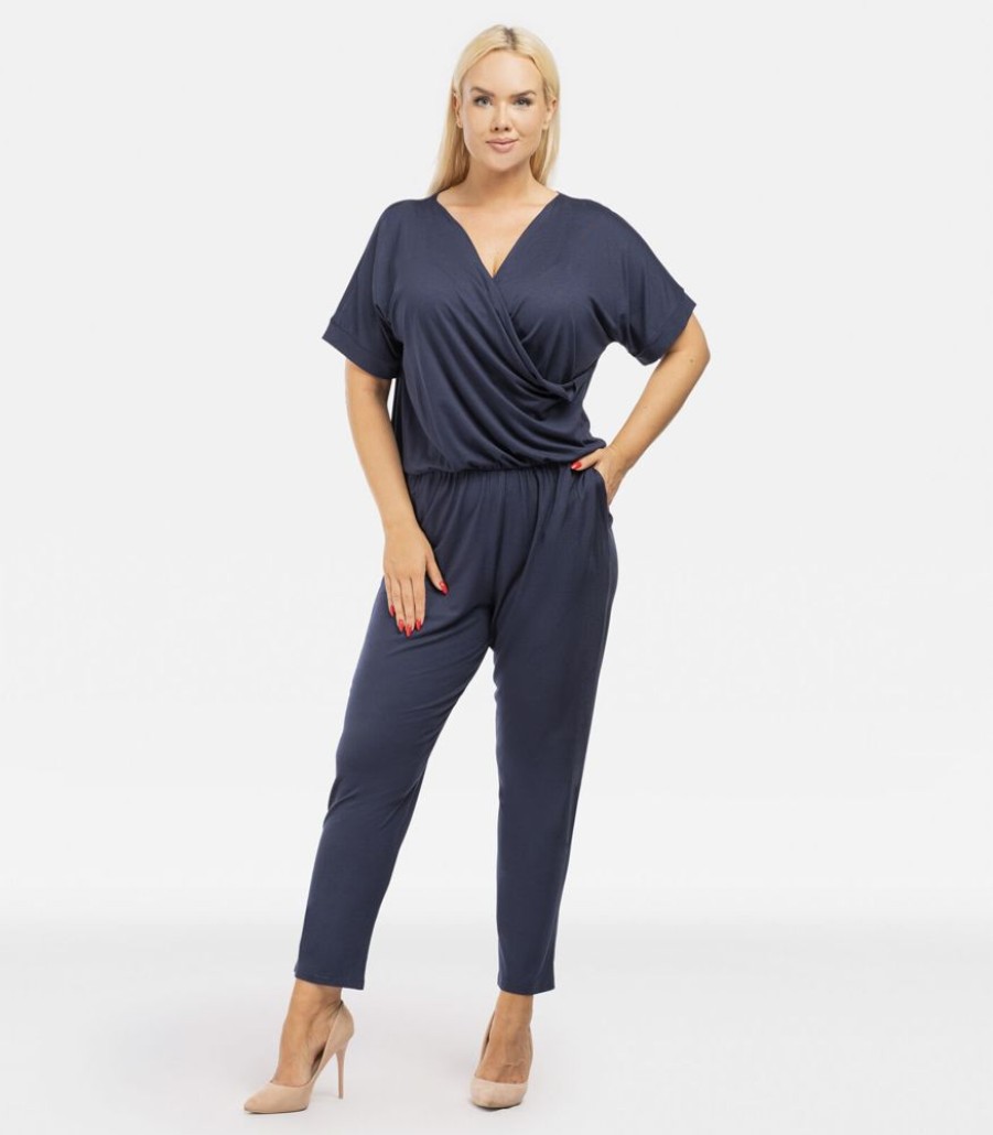 Femmes Karko Jumpsuits | Ibiza Gebreide Jumpsuit Met Envelop