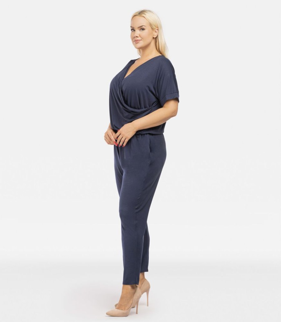 Femmes Karko Jumpsuits | Ibiza Gebreide Jumpsuit Met Envelop